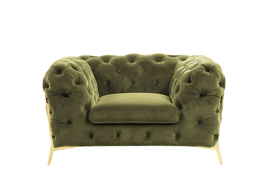 Divani Casa Sheila Transitional Green Fabric Chair