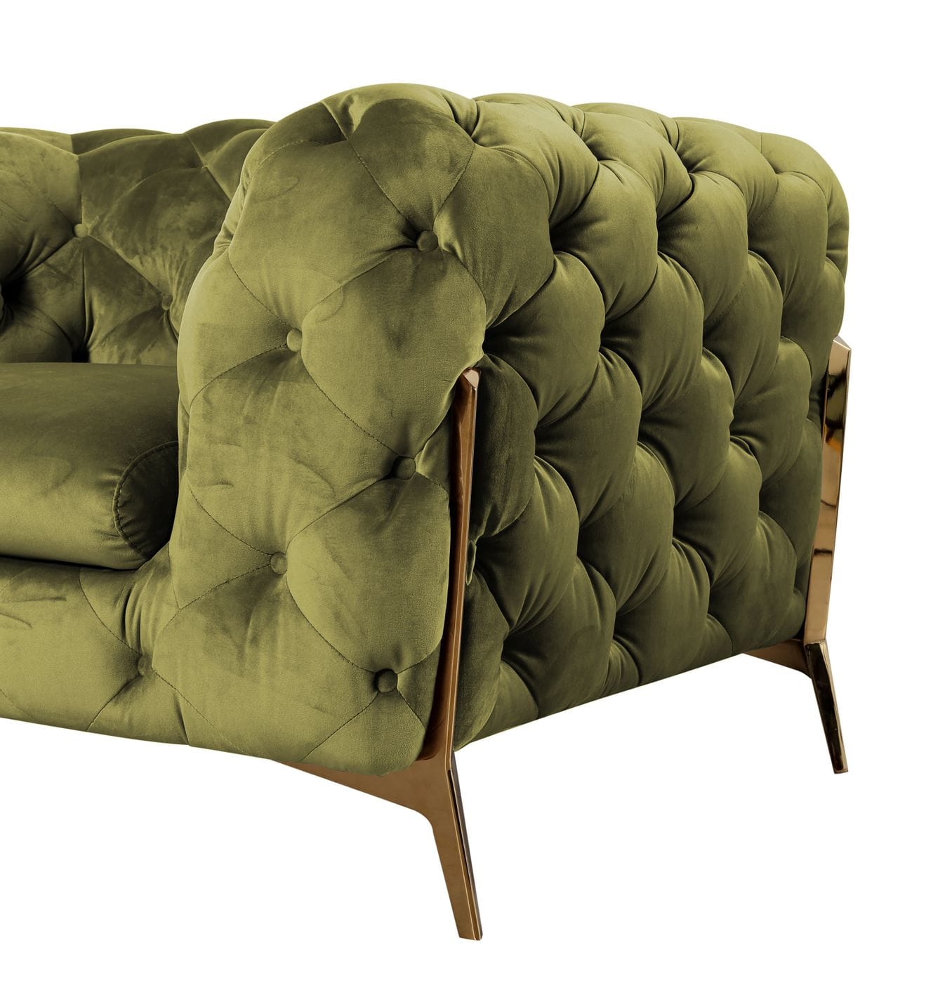 Divani Casa Sheila Transitional Green Fabric Chair