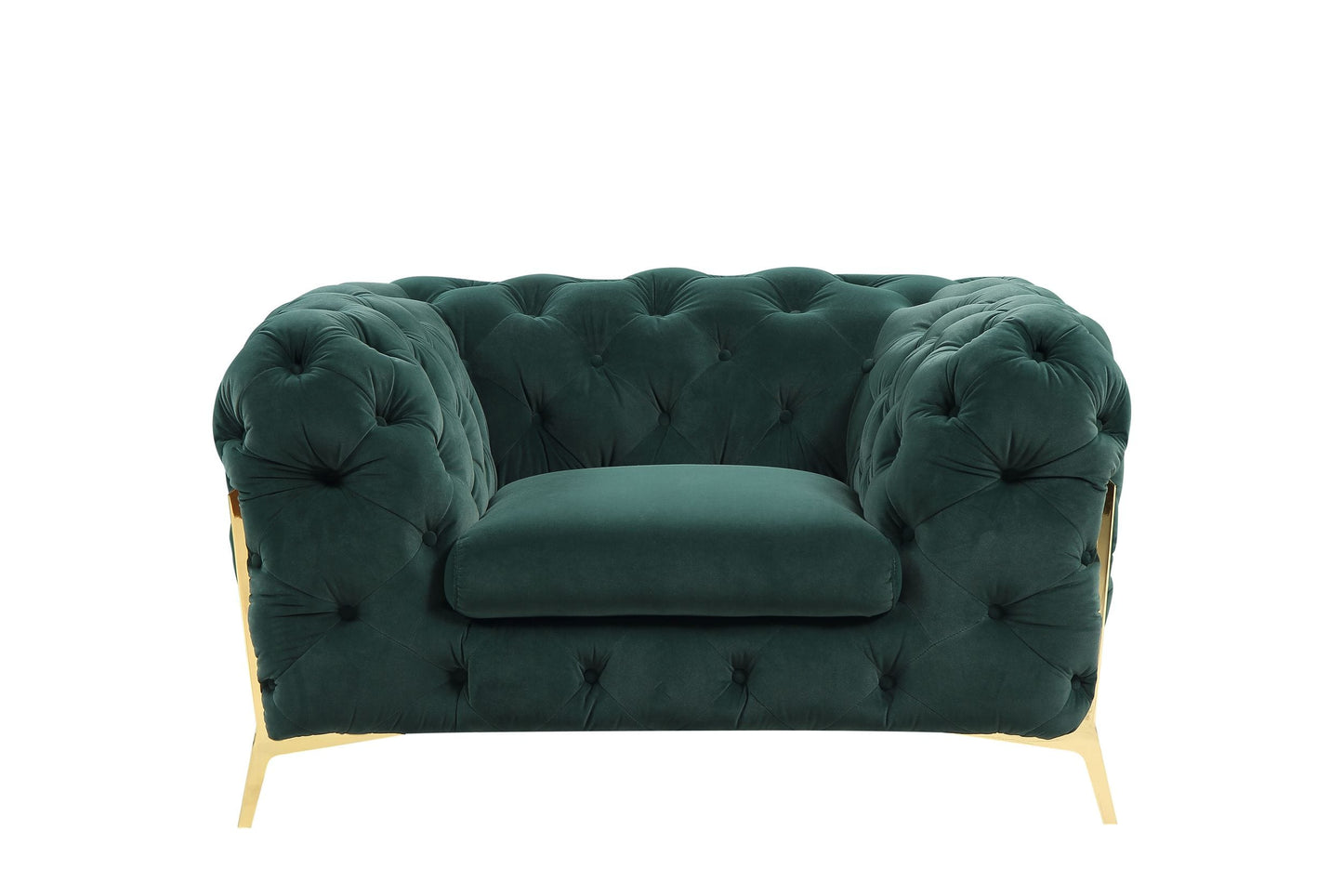 Divani Casa Sheila Transitional Emerald Green Fabric Chair