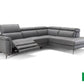 Lamod Italia Monte Carlo Italian Modern Grey Leather RAF Sectional Sofa