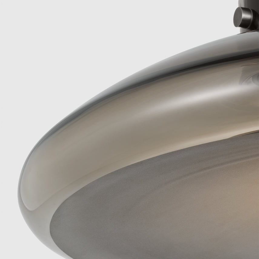 Visual Comfort 22 Inch Brass Brone Clear Smoked Glass Led Pendant Light Morgan 