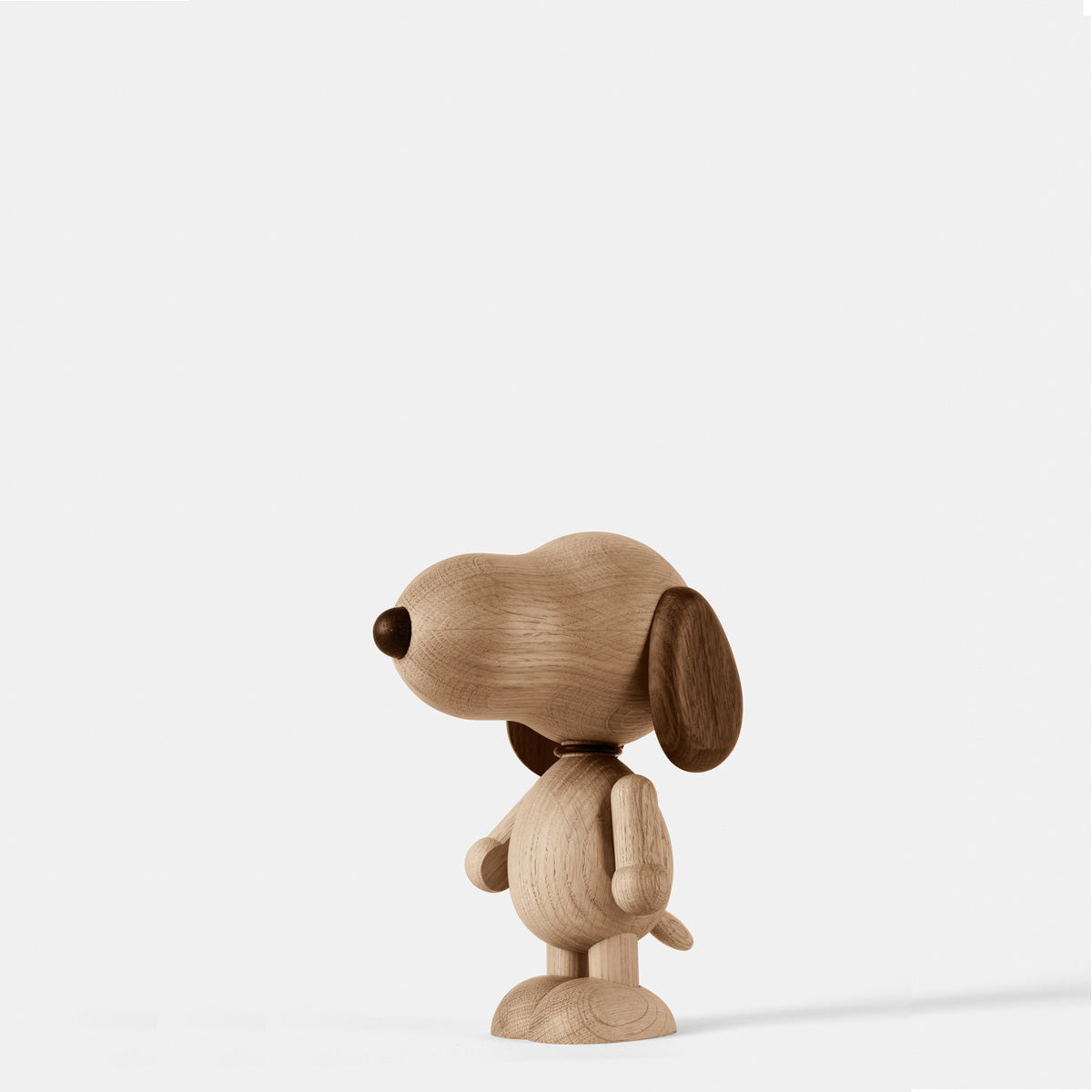Boyhood Peanuts Snoopy wooden figure in oak & smoked oak, Mini (image 3)