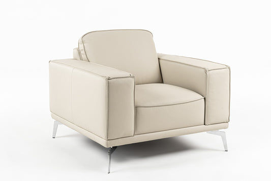 Lamod Italia Soho Italian Grey Oyster Leather Armchair