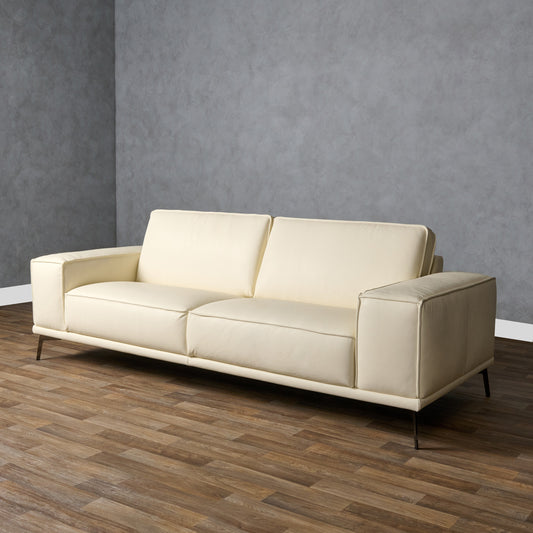 Lamod Italia Soho Italian Ivory Leather Sofa