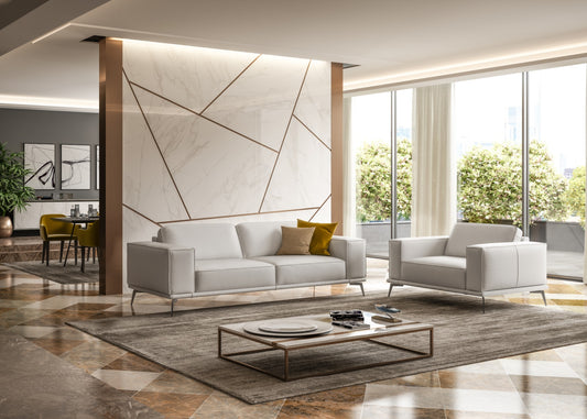 Lamod Italia Soho Contemporary Italian White Leather Sofa