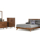 Nova Domus Soria Mid-Century Grey and Walnut Bed