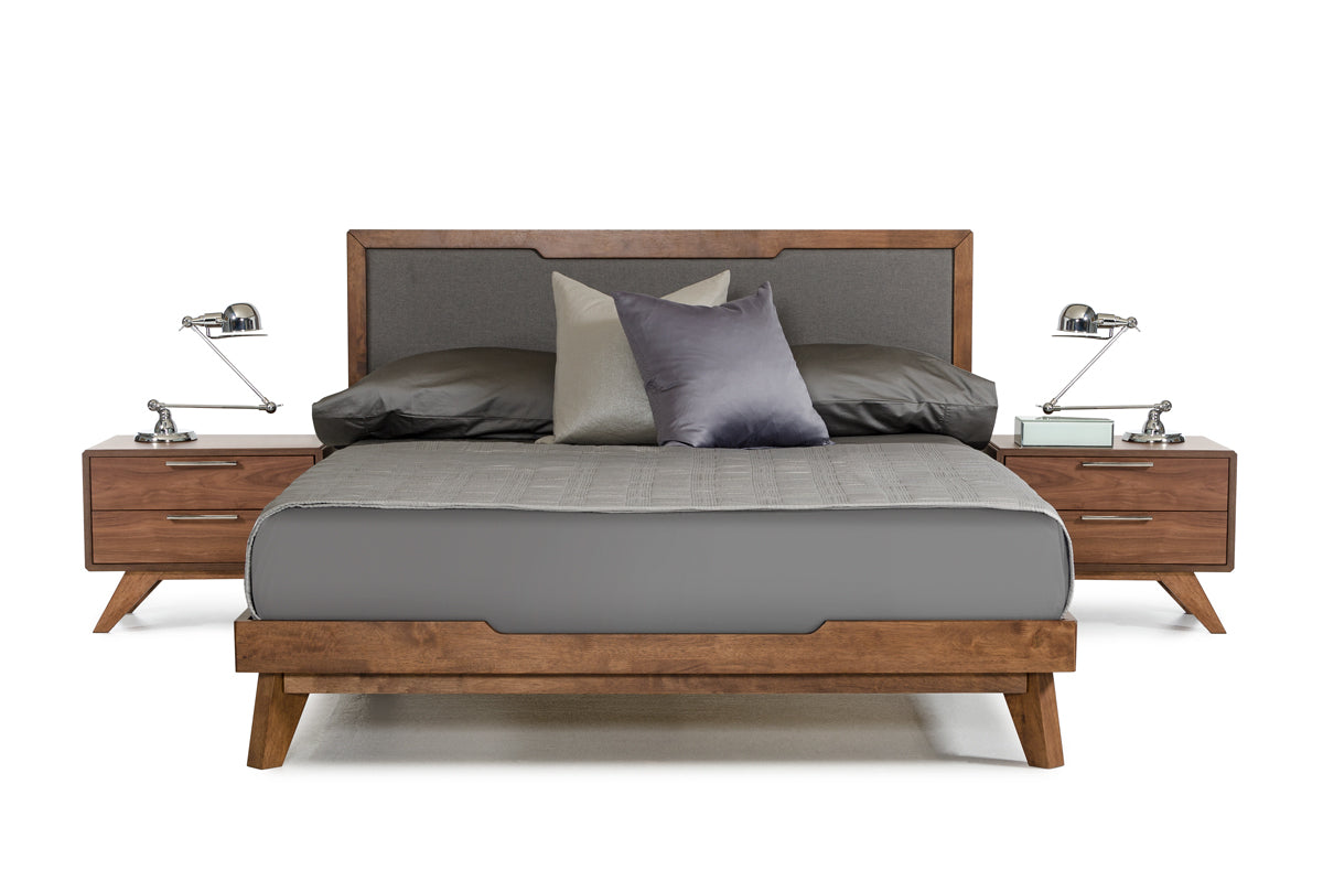 Nova Domus Soria Mid-Century Grey and Walnut Bedroom Set