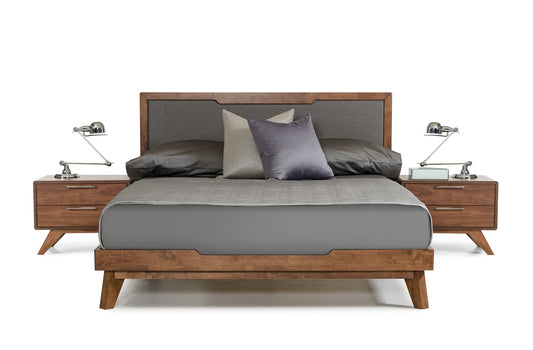 Nova Domus Soria Mid-Century Grey and Walnut Bedroom Set