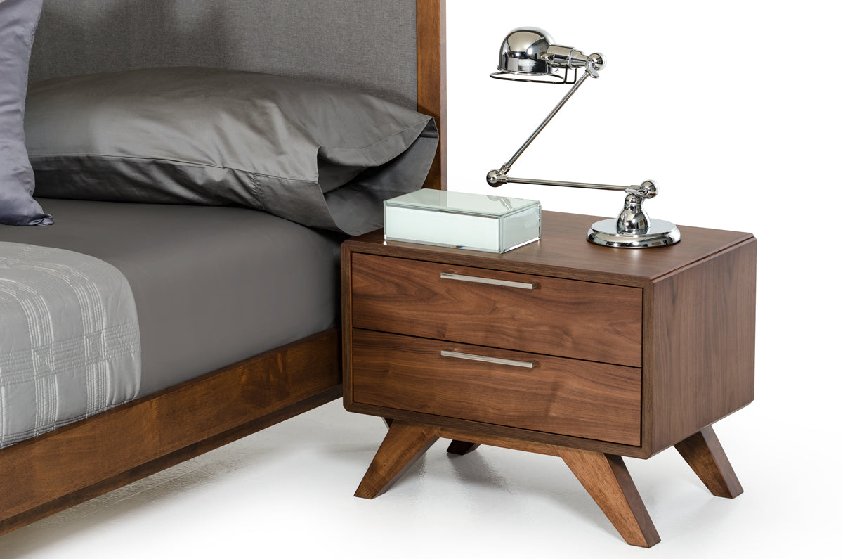 Nova Domus Soria Mid-Century Grey and Walnut Bedroom Set