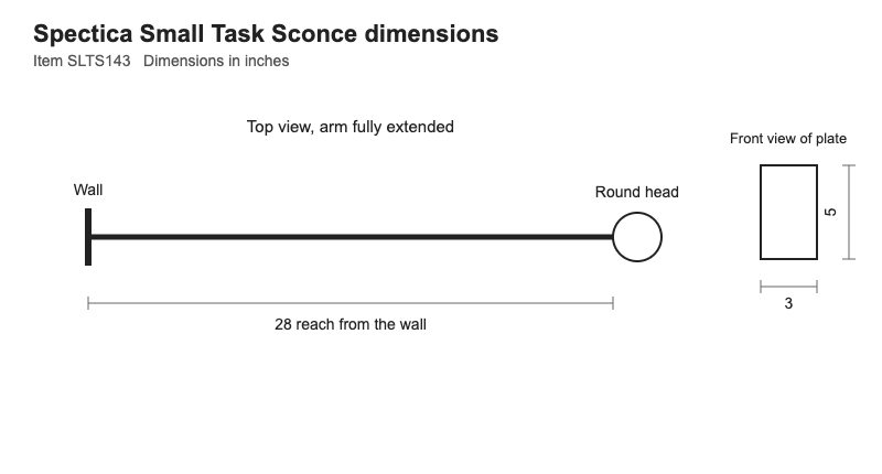 Visual Comfort Spectica Small Task Sconce – view 4
