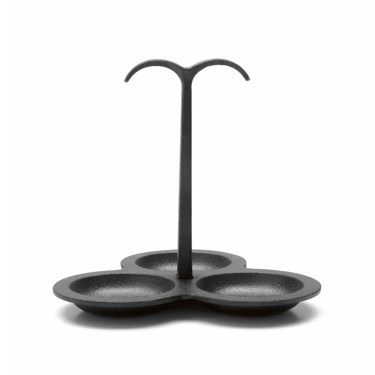 Oigen Palma Cast Iron Spice Container – side view of the palm-tree handle