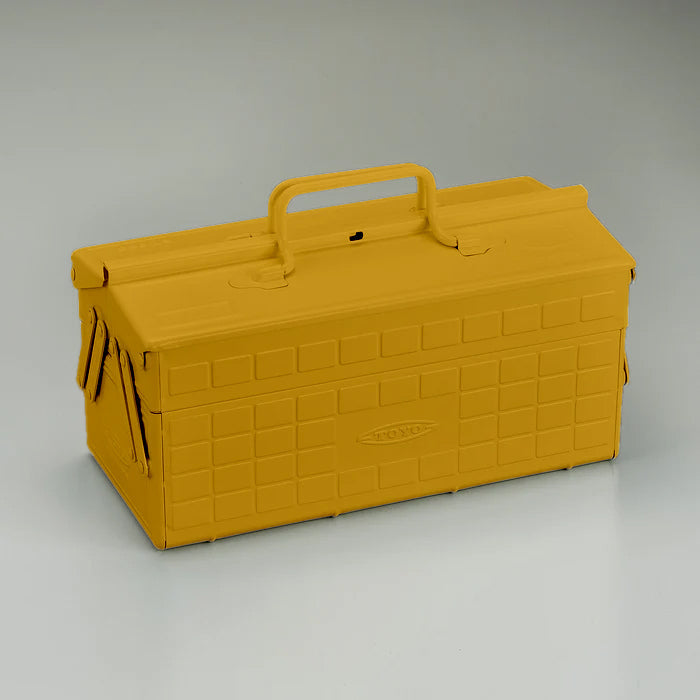 Toyo Steel ST-350 Two-Level Cantilever Toolbox – Mustard, closed