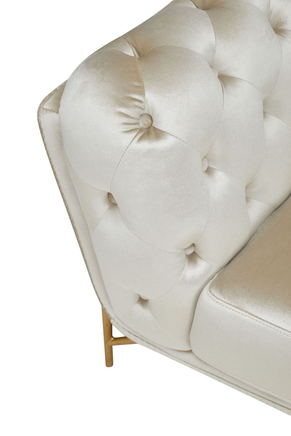 Divani Casa Stella Transitional Beige Velvet Sofa