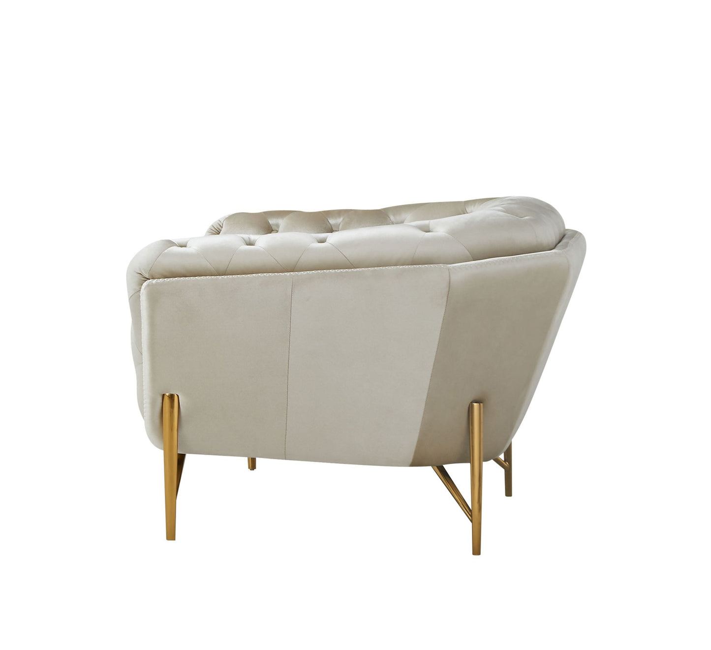 Divani Casa Stella Transitional Beige Velvet Chair