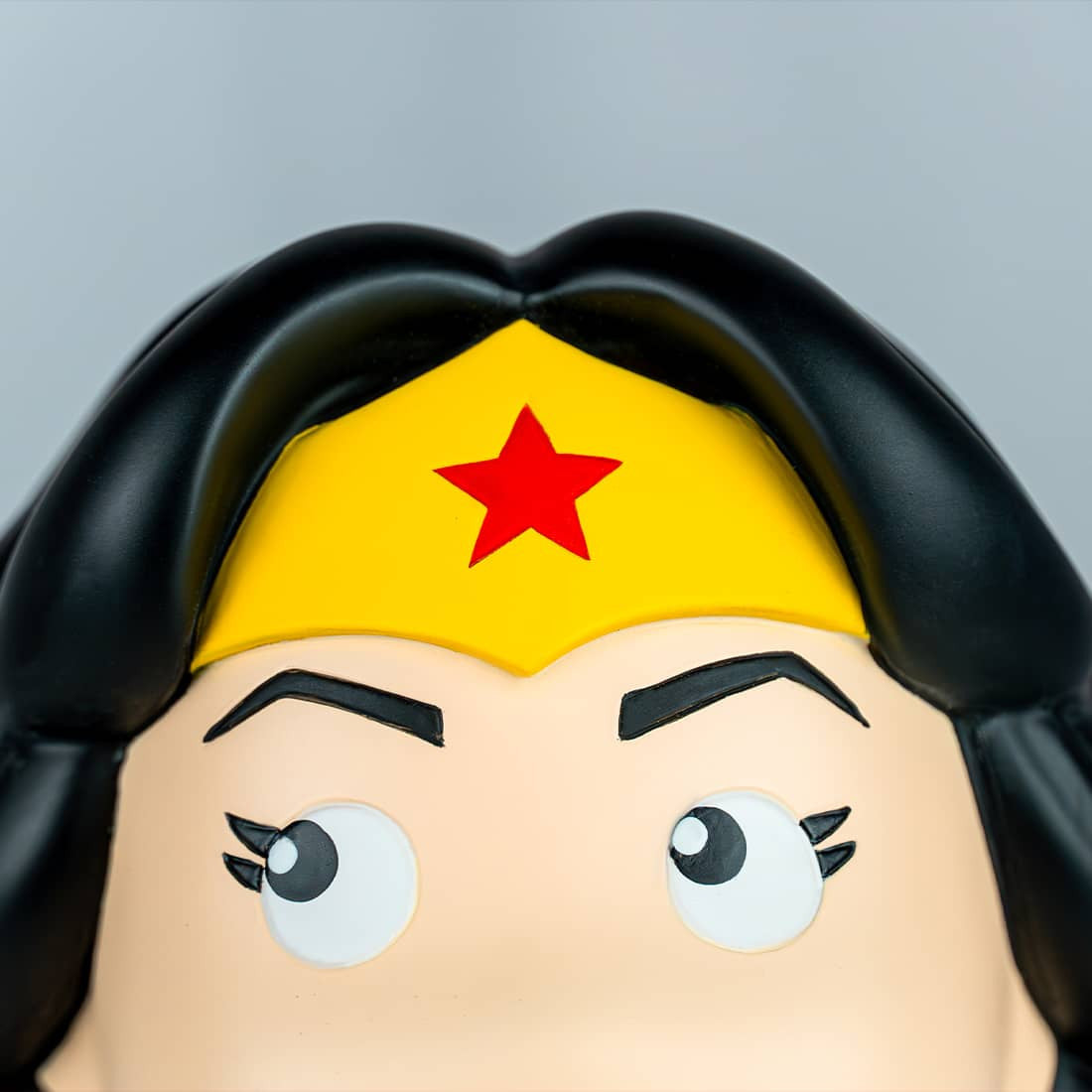 Leblon Delienne Wonder Woman Super Pop sculpture, detail view, 10 inch