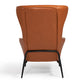 Divani Casa Susan Modern Orange Leatherette Lounge Chair