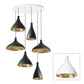 Pablo Designs Swell 6 Light Chandelier Black / Brass