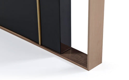 Nova Domus Cartier Modern Black and Rosegold Dining Table