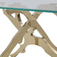 Modrest Legend Modern Glass and Gold Dining Table
