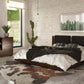 Nova Domus Fantasia Dark Walnut/Dark Grey Bed and Two Nightstands