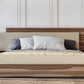 Nova Domus Matteo Italian Modern Walnut and Fabric Bed