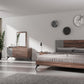 Nova Domus Palermo Modern Italian Faux Concrete and Walnut Bed