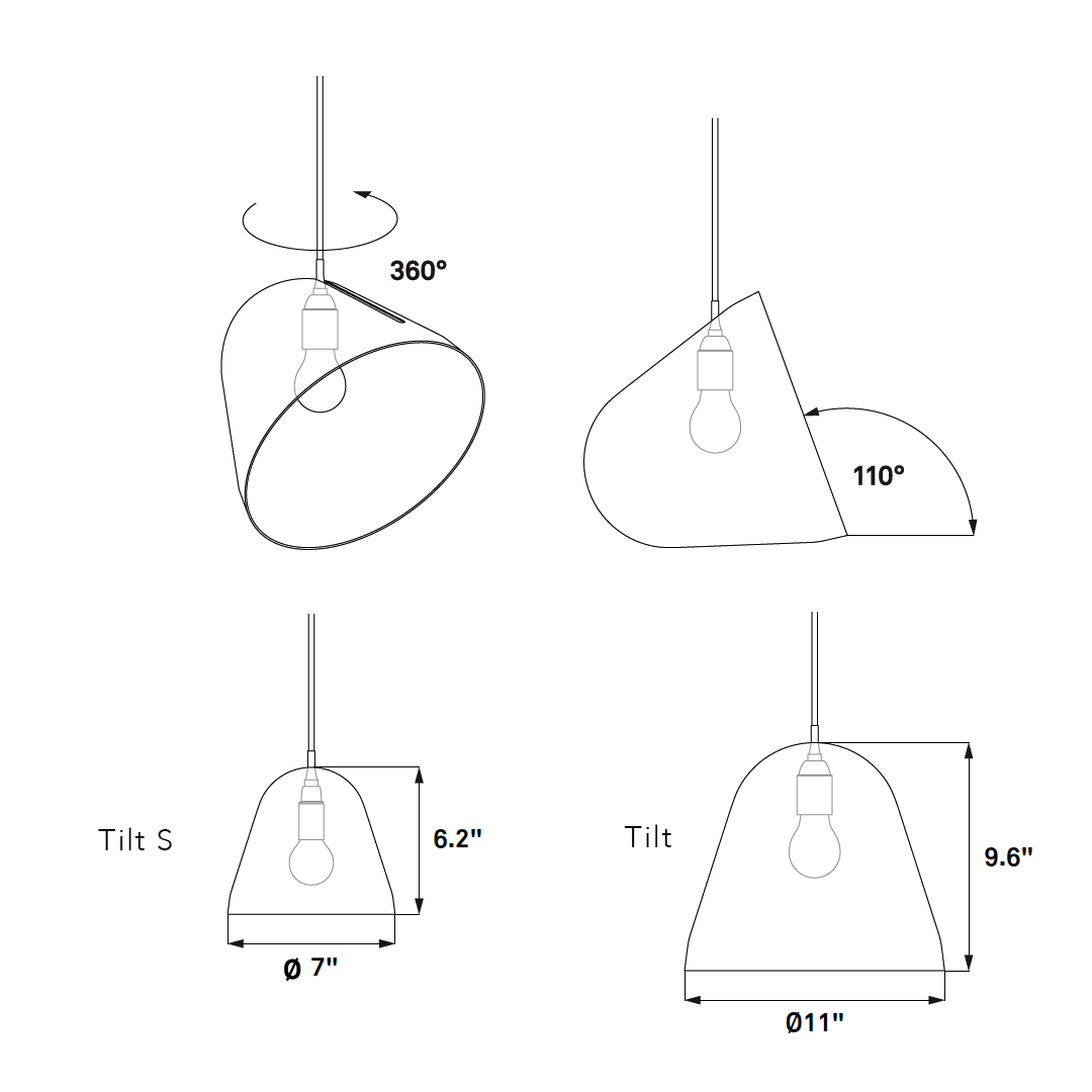 Nyta Tilt Large – adjustable pendant light, photo 12