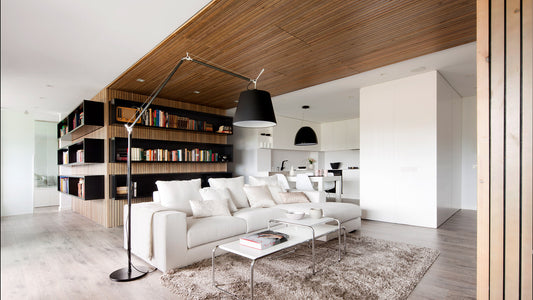 Artemide Tolomeo Mega Floor Lamp in a room setting