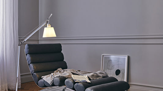 Artemide Tolomeo Reading Floor Lamp in a room setting