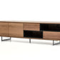 Modrest Torlonia Modern Walnut and Black TV Stand