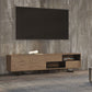 Modrest Torlonia Modern Walnut and Black TV Stand