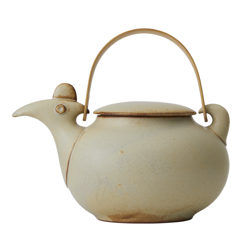 Ceramic Japan Tori Bird Teapot – glaze detail in soft light