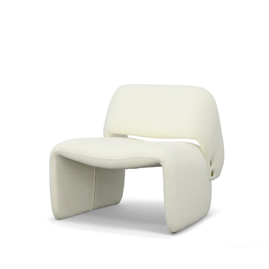 Modrest Tristan Modern Off White Fabric Accent Chair