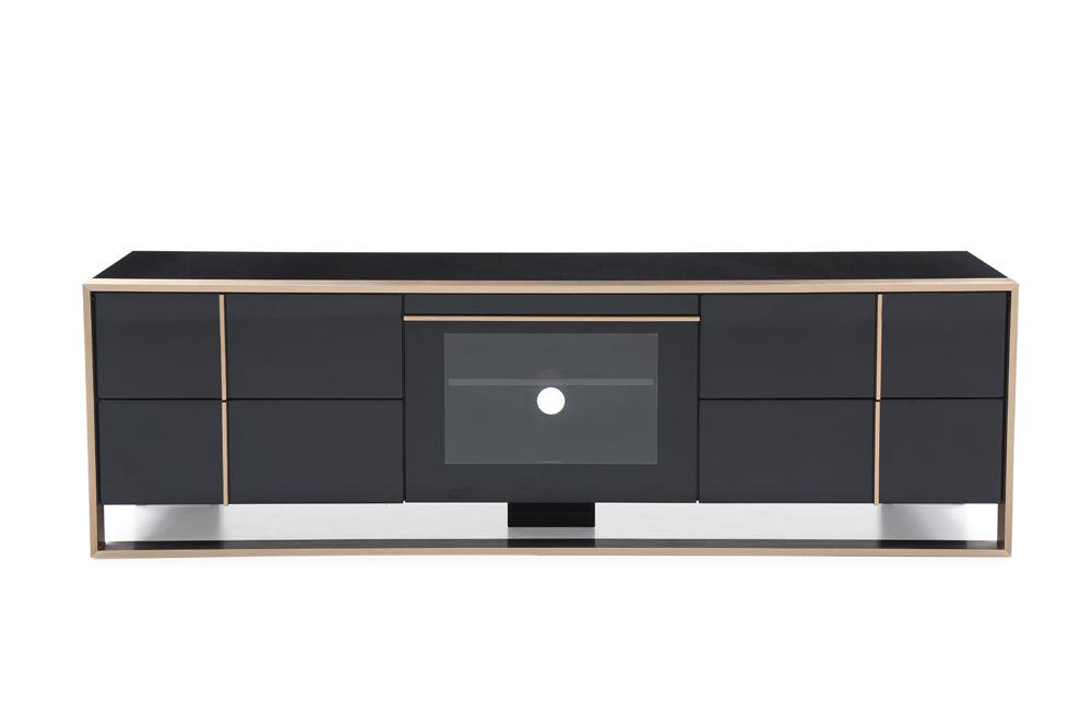 Nova Domus Cartier Modern Black and Rosegold TV Stand