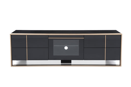 Nova Domus Cartier Modern Black and Rosegold TV Stand