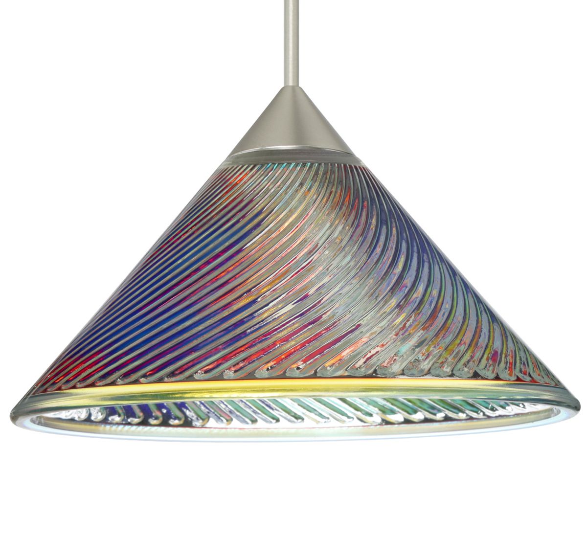 Besa Swirl mini pendant, close view