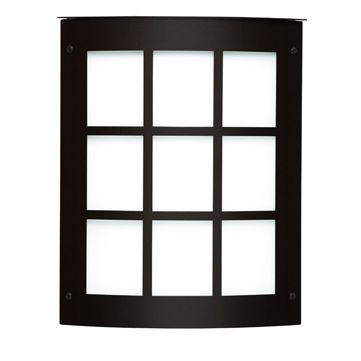 Besa Moto 8 wall sconce, Black (grid faceplate), close view
