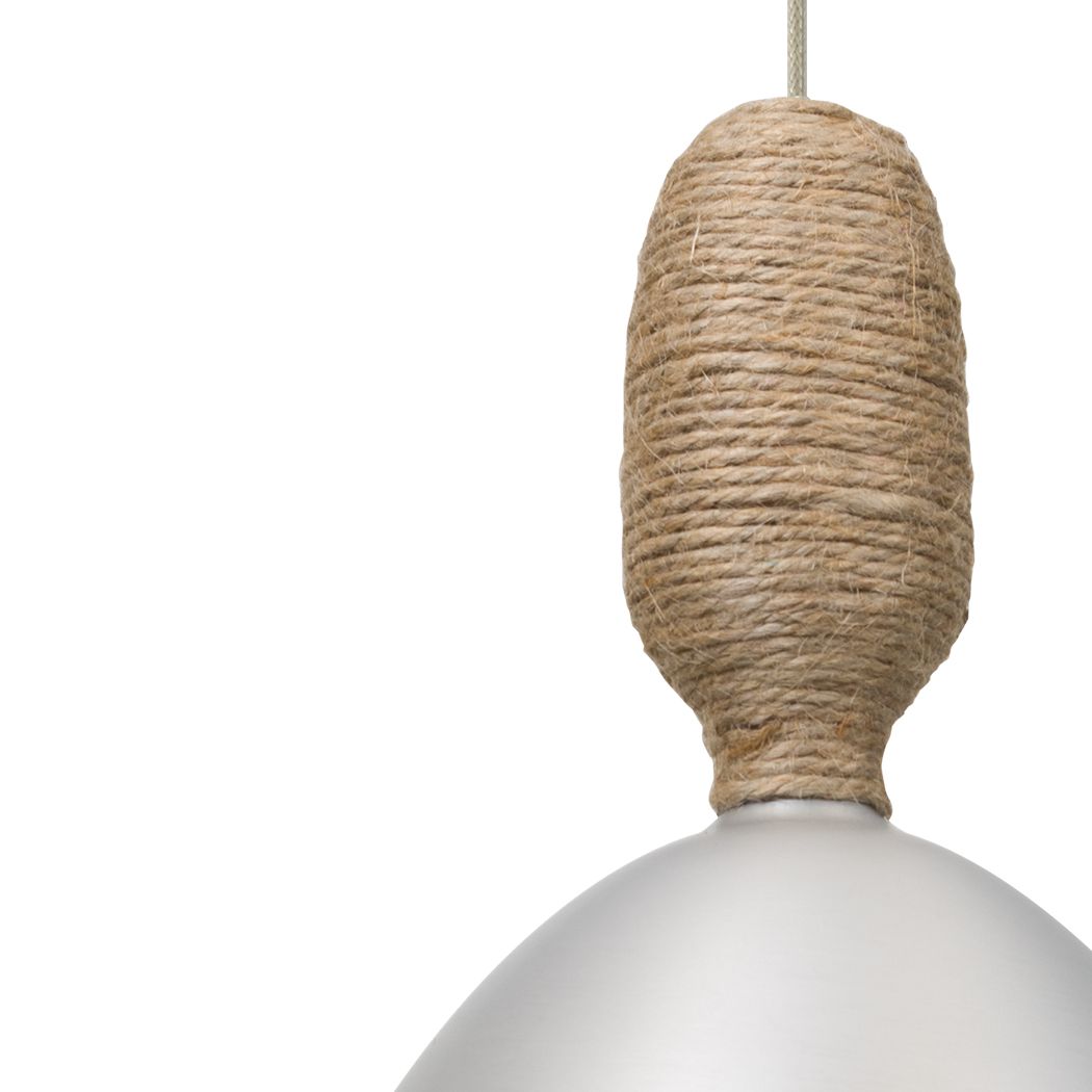 Besa Creed mini pendant in Satin Nickel, close view