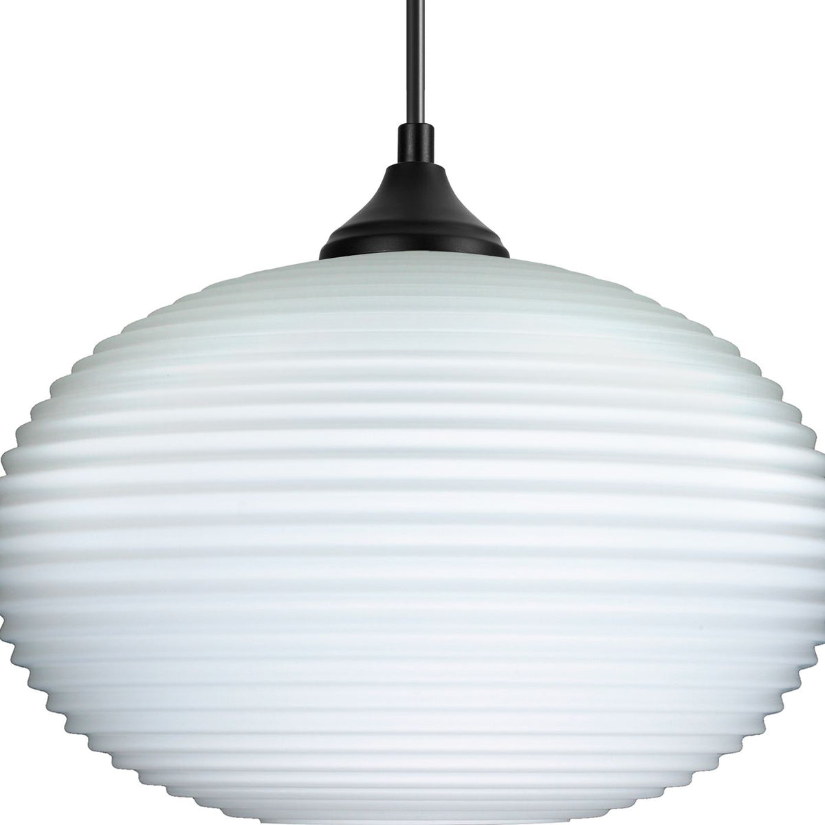 Besa Pape 10 outdoor cord pendant, Opal Ribbed, close view