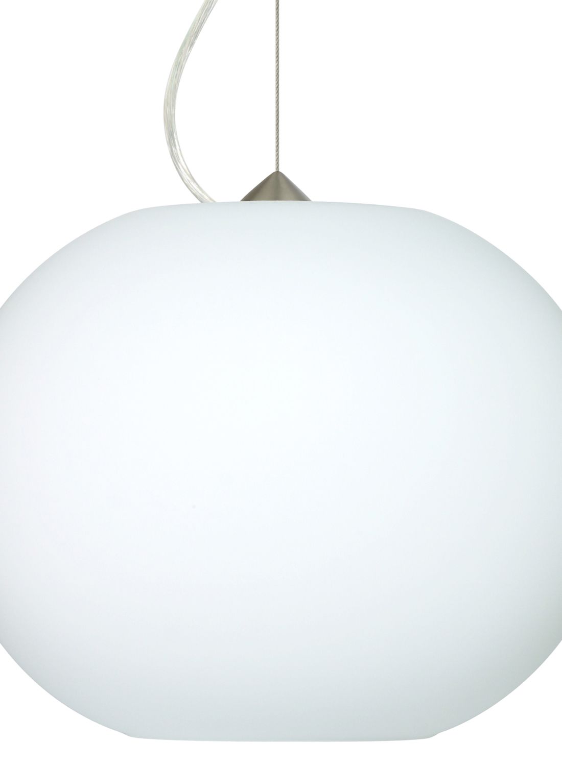 Besa Jordo flattened opal globe, close view