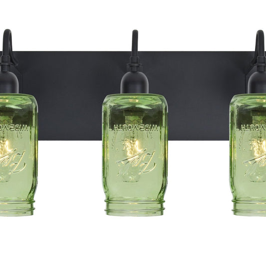 Besa Milo 4 vanity light, Green, close view