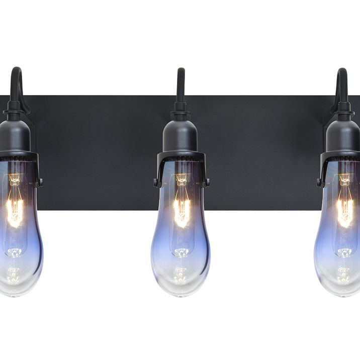 Besa Wish 1-Light wall sconce, Blue/Clear, close view