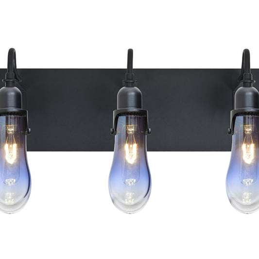 Besa Wish 1-Light wall sconce, Blue/Clear, close view