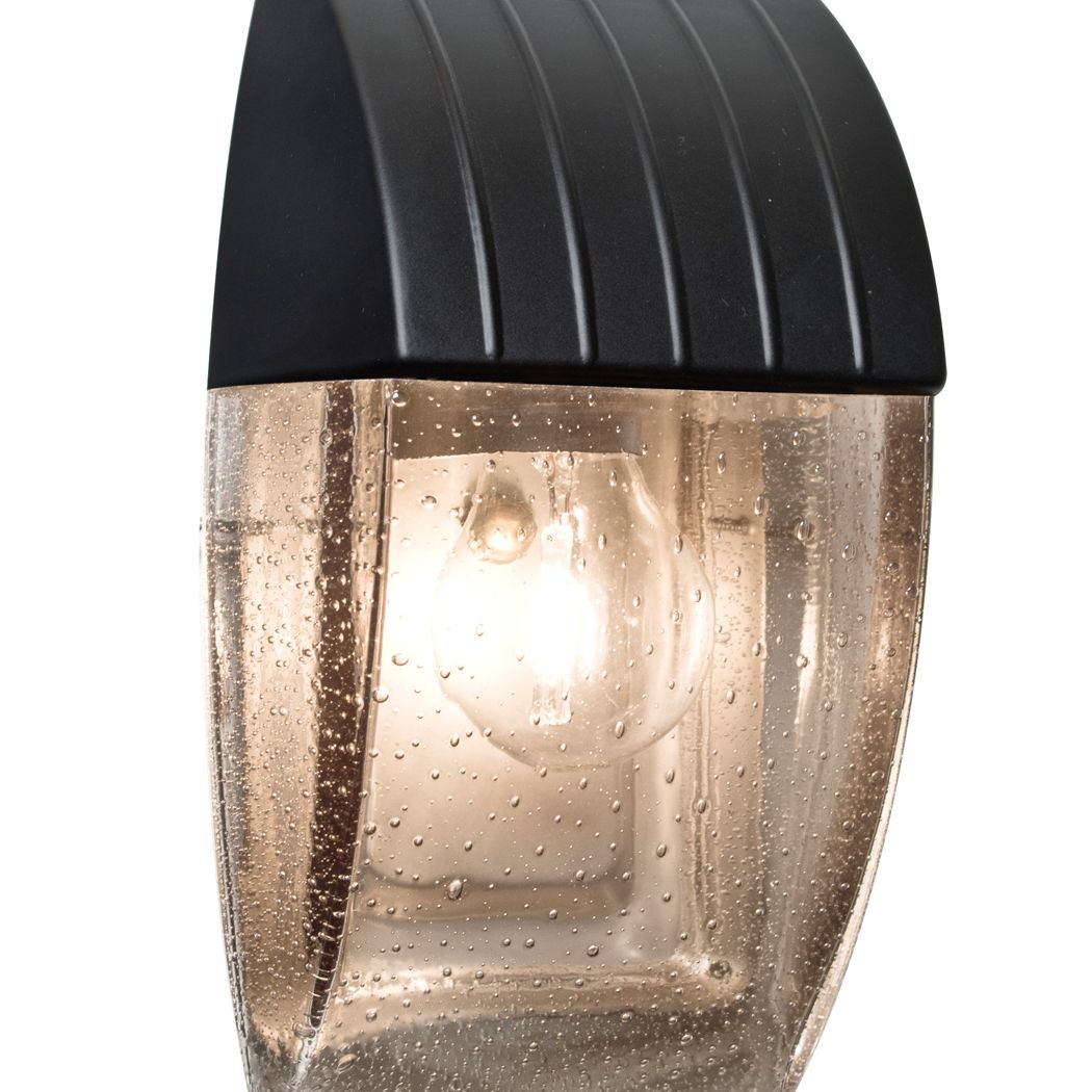 Besa Aqua Capped wall sconce, Smoke Bubble, close view