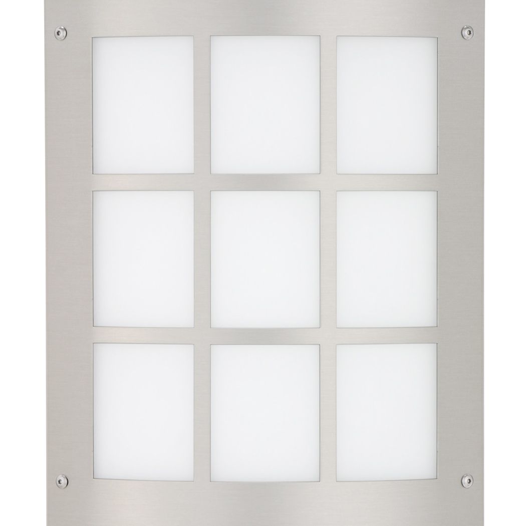 Besa Moto 13 wall sconce, Silver (grid faceplate), close view