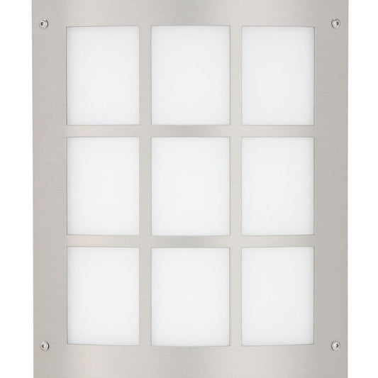 Besa Moto 13 wall sconce, Silver (grid faceplate), close view