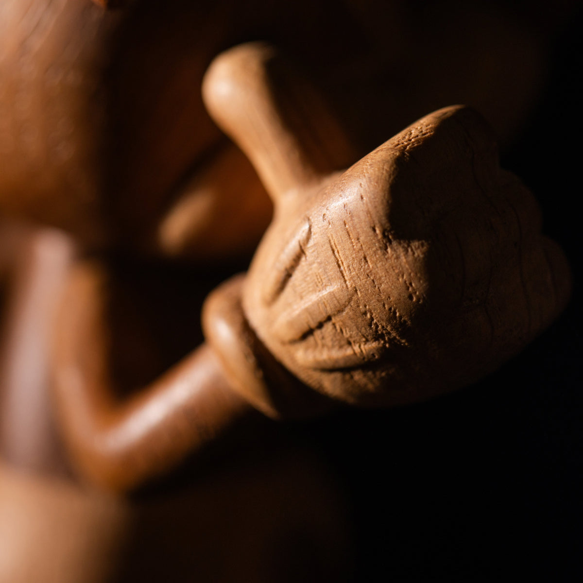 Boyhood Disney Mickey Mouse wooden figure in oak & smoked oak, view 16 (image 16)