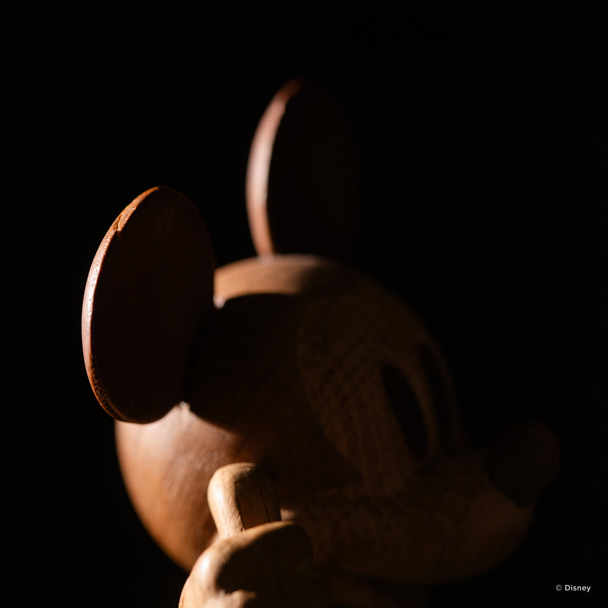Boyhood Disney Mickey Mouse wooden figure in oak & smoked oak, view 15 (image 15)