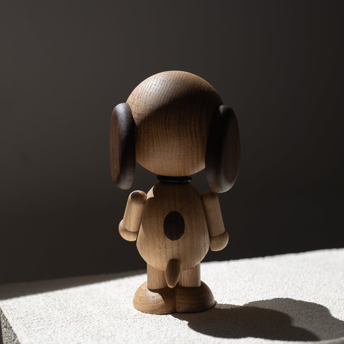 Boyhood Peanuts Snoopy wooden figure in oak & smoked oak, view 8 (image 8)