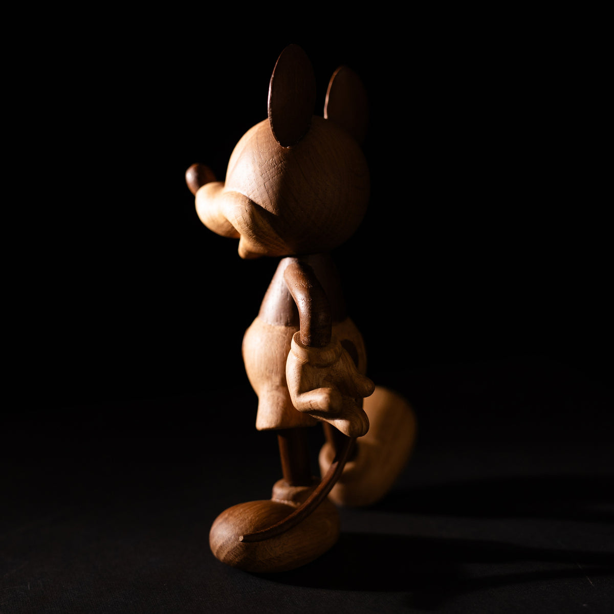 Boyhood Disney Mickey Mouse wooden figure in oak & smoked oak, view 12 (image 12)